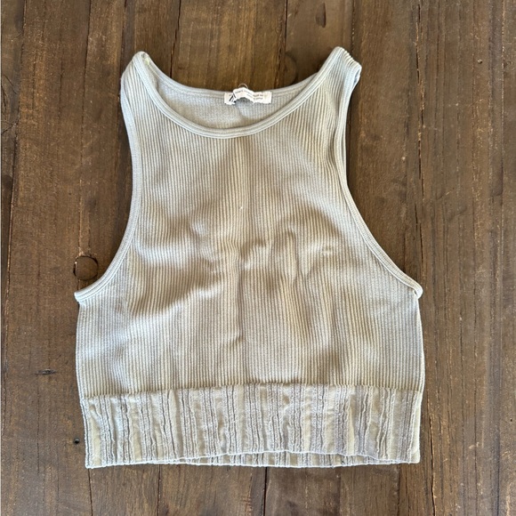 ZARA LIGHT GREEN TOP - Picture 2 of 2